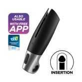 SATISFYER - POTENTE MASTURBADOR NEGRO